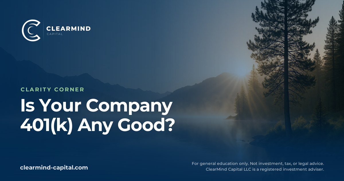 Is Your Company 401(k) Any Good? Five Things You Can Check This Week