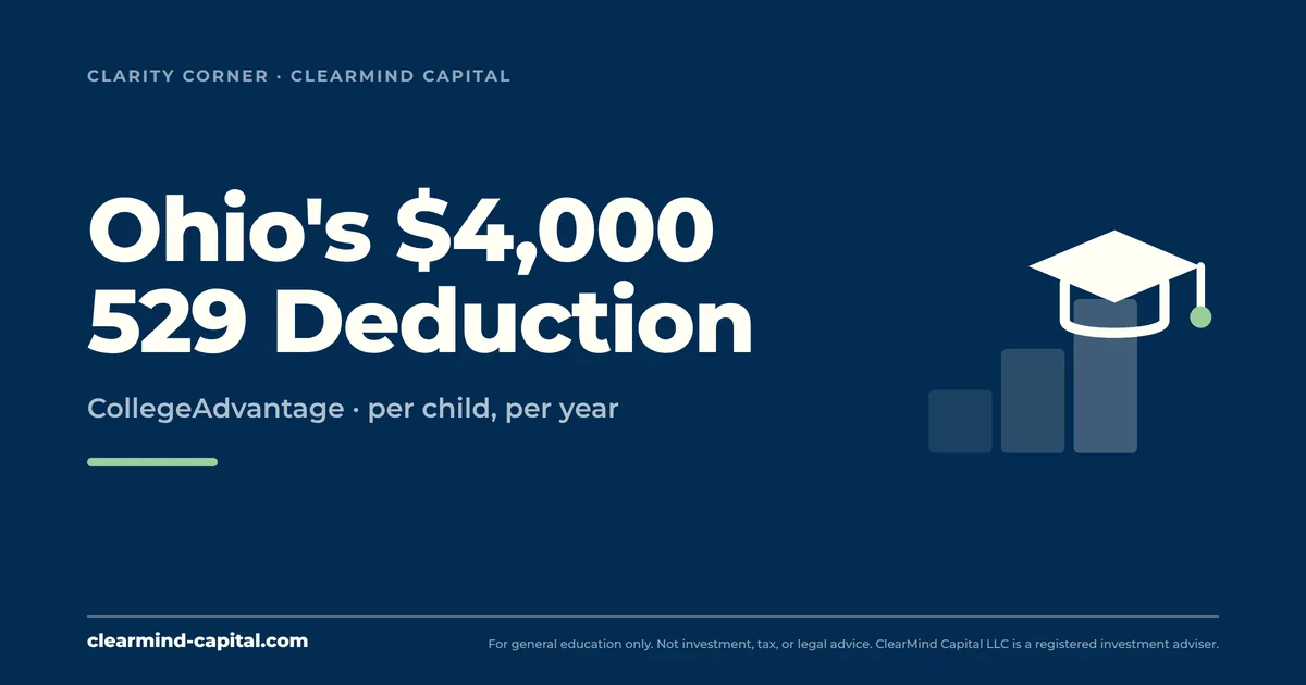 Ohio's CollegeAdvantage 529 Plan and How the $4,000 Deduction Works